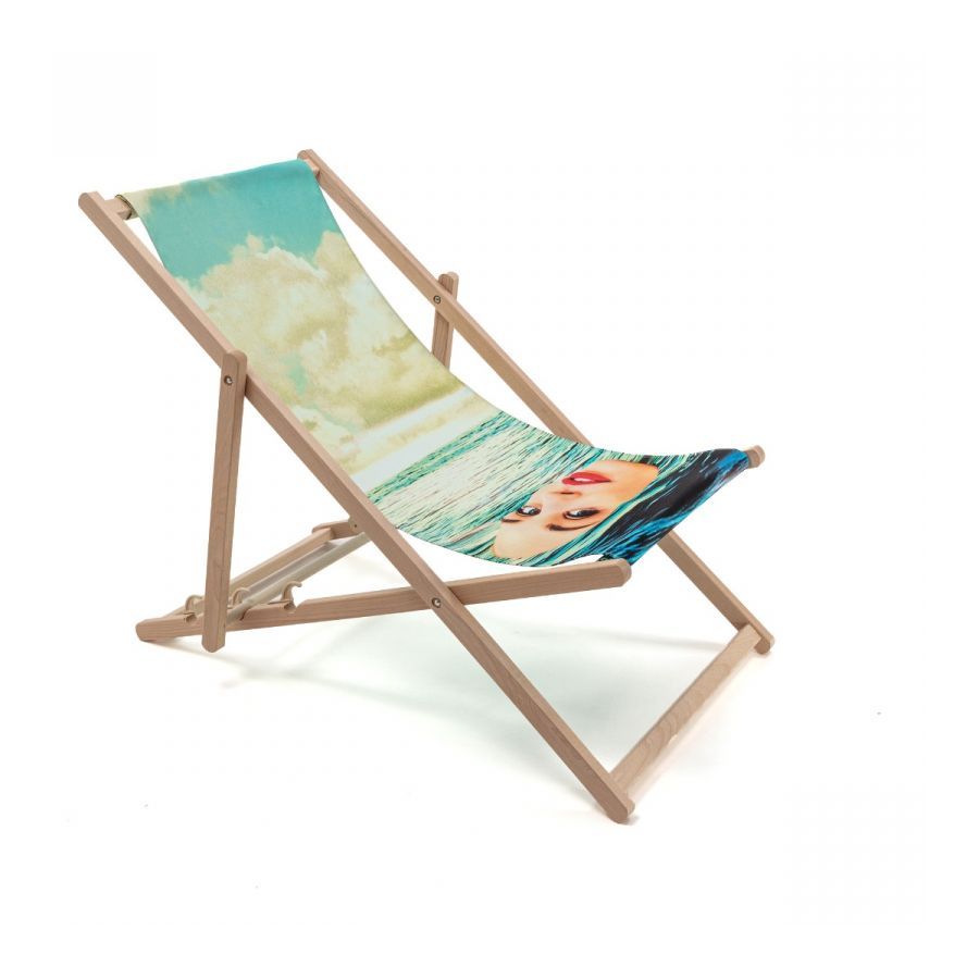 Sdraio Pieghevole In Legno/Poliestere Toiletpaper - Seagirl Seletti