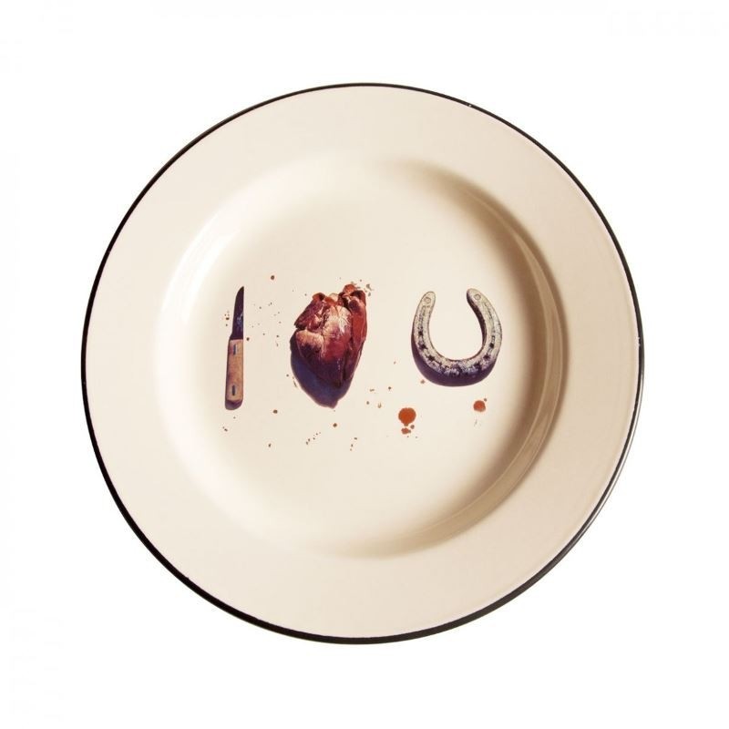 Piatto In Metallo Smaltato Toiletpaper - I Love You Seletti
