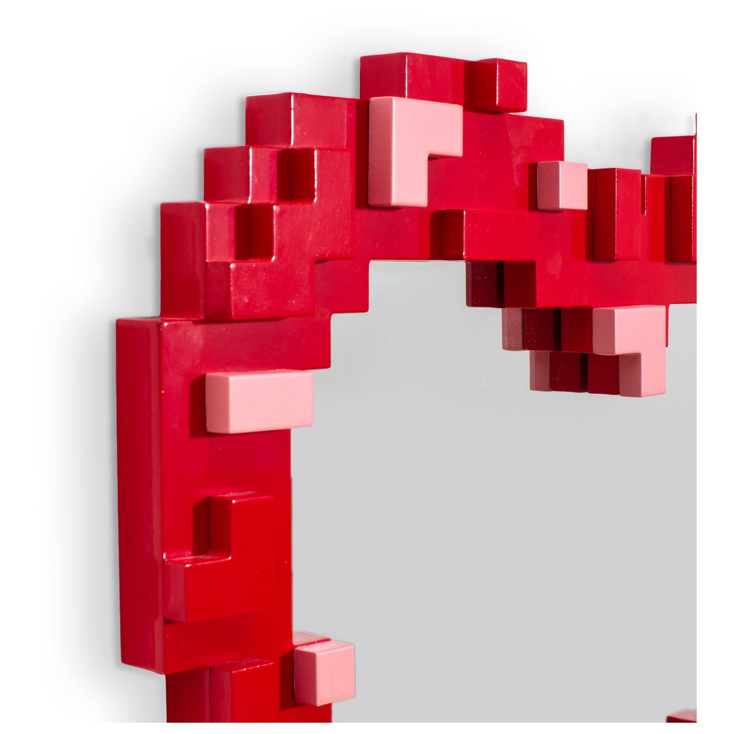 Specchio Pixel Mirror Con Cornice In Mdf - Heart