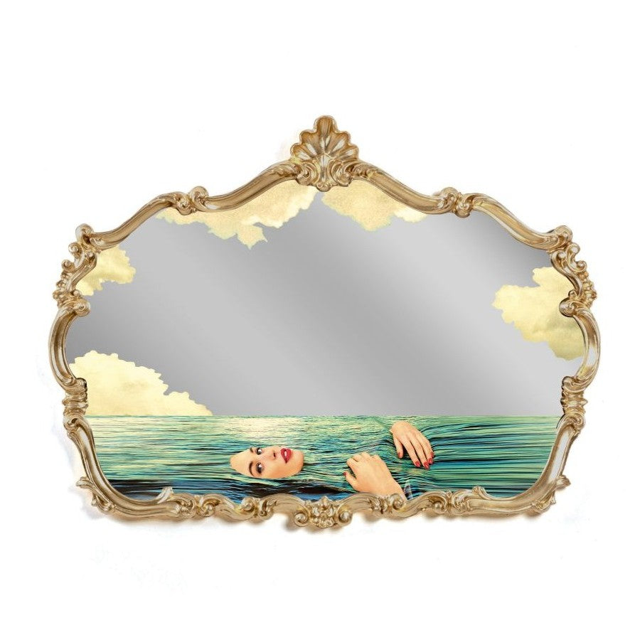 Specchio Con Cornice In Pu E Mdf Tp Baroque Mirror -Sea Girl Cm.120X7X90