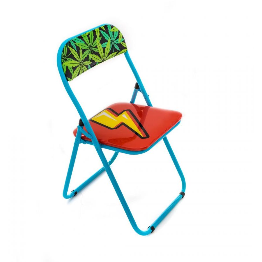 Sedia Metallo Pieghevole Studio Job-Blow Cm. 44 H. 47/80 -Flash New Seletti