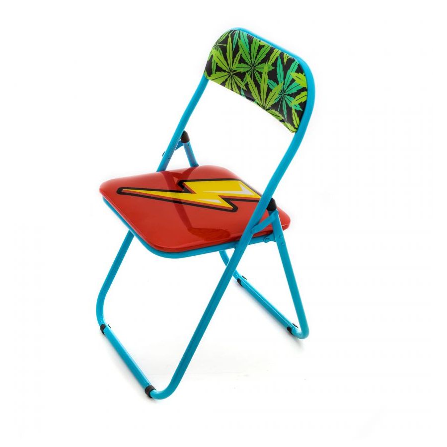 Sedia Metallo Pieghevole Studio Job-Blow Cm. 44 H. 47/80 -Flash New Seletti