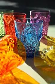 Set 6 Bicchieri Acqua Colori Assortiti
