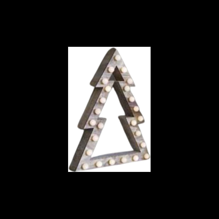 Milleluci Albero Con Luci In Legno 30X6Xh38 Cm (Ba