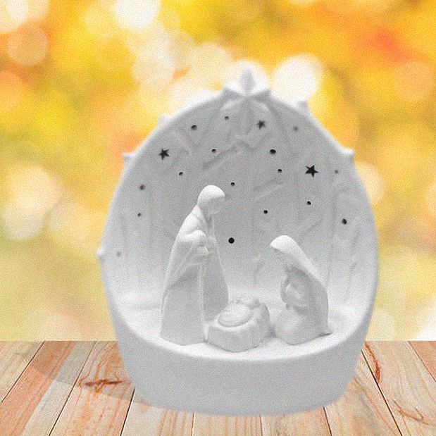 Nottediluci Nativita` Capanna L Ceramica Led Timer