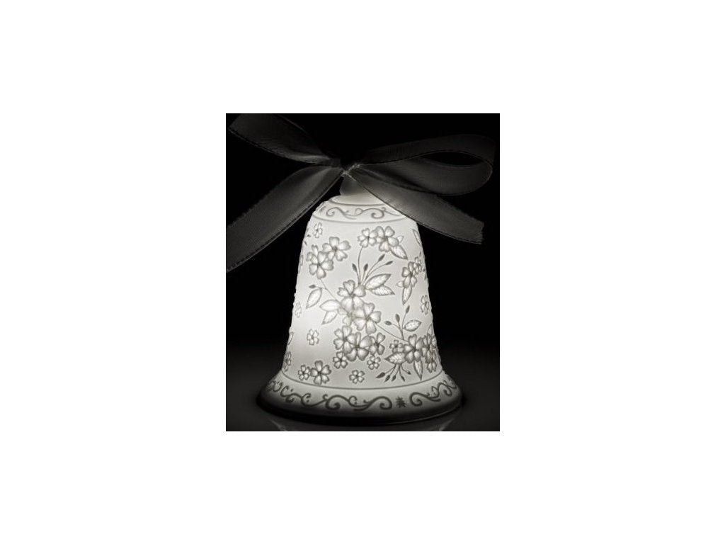 Campana Decorativa In Porcellana Non Smaltata Con Luce A Led