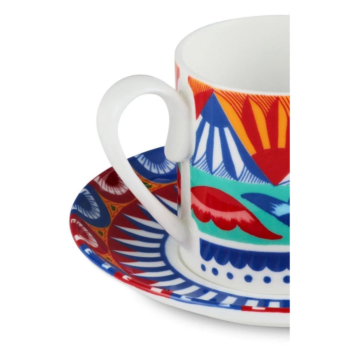 Tazza caffè con piattino in porcellana