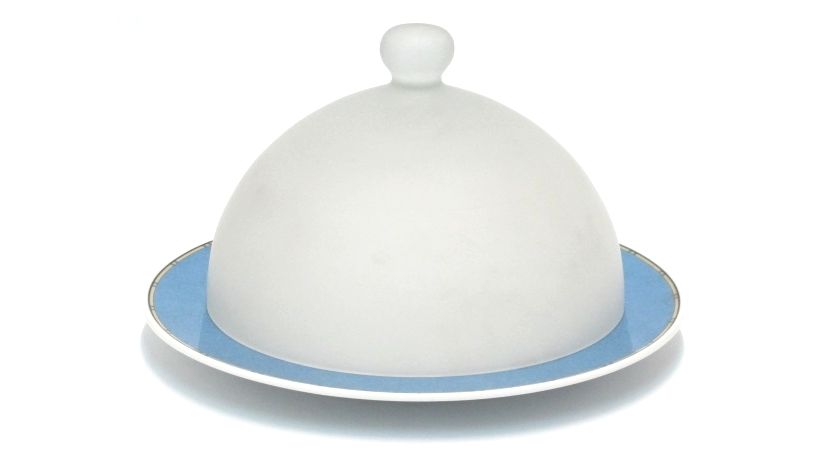 Piatto Formaggio Porcellana Con Campana