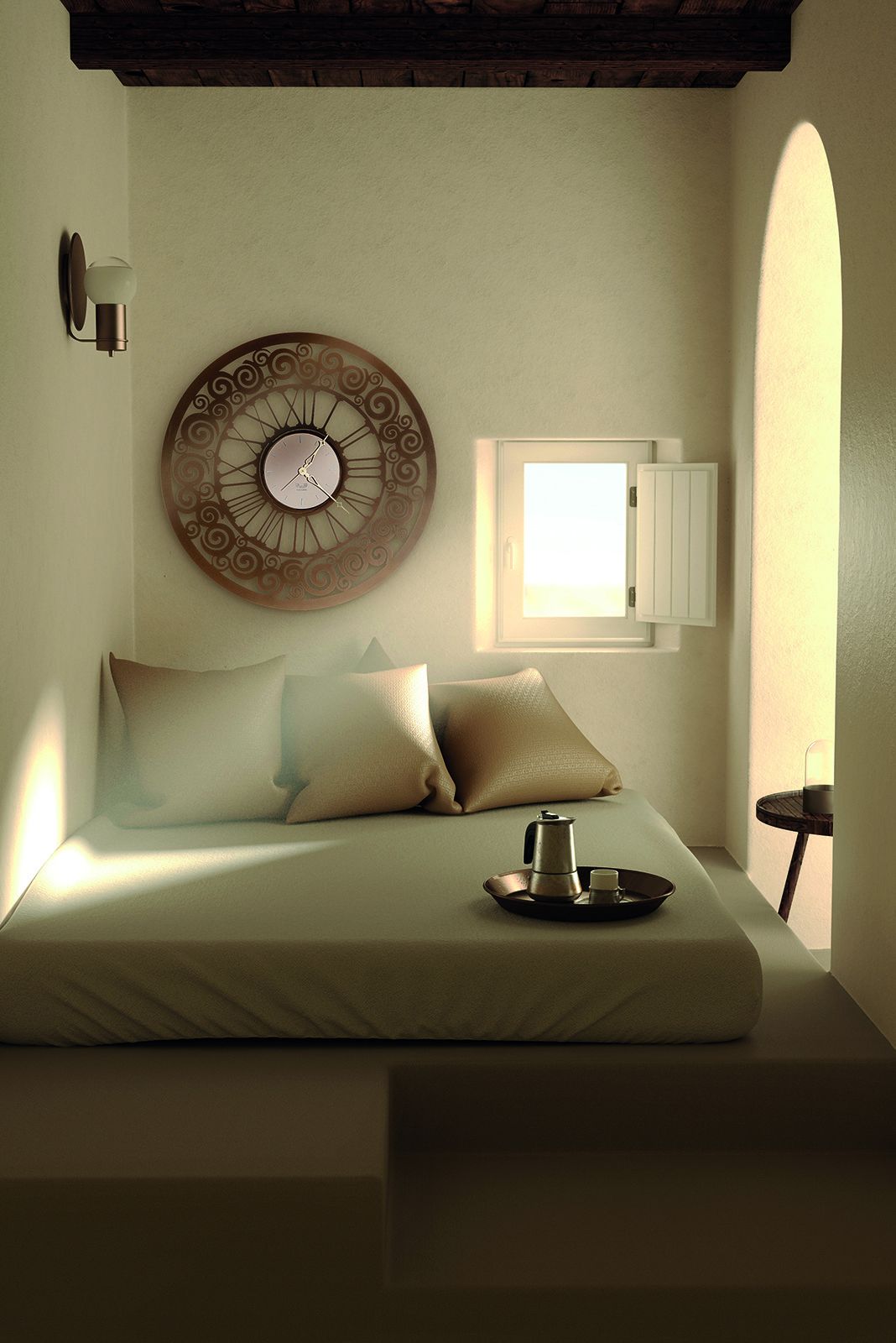 Orologio Rococo` 70 cm Arti E Mestieri