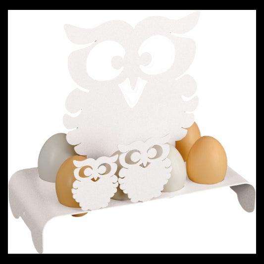 Porta Uova Gufini Bianco Arti E Mestieri Arti E Mestieri