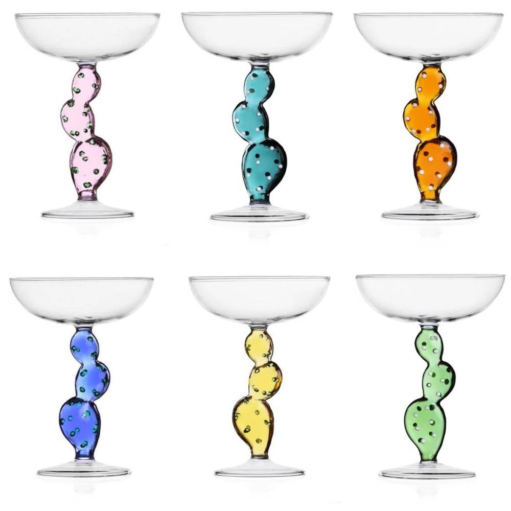 Set 6 coppe champagne Cactus