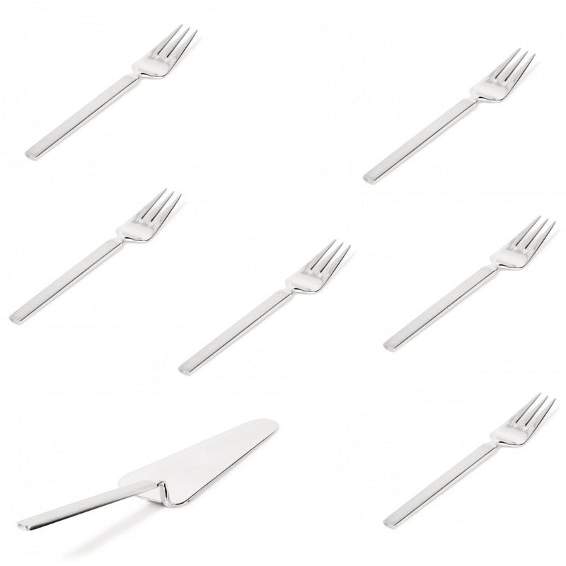 Dry Pala Per Torta + 6 Forchette Dessert Alessi Alessi