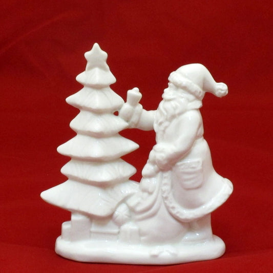 L`Oca Nera - Babbo Natale Medio Con Albero Cm 15.5