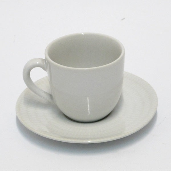 White Rice Sei Tazze Caffe Con Piattino