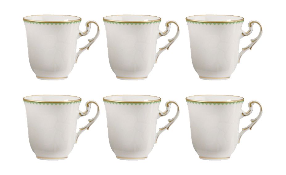 Sei Tazze Caffe Con Piattino Museo