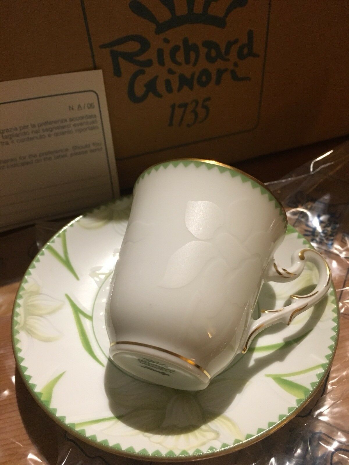 Sei Tazze Caffe Con Piattino Museo