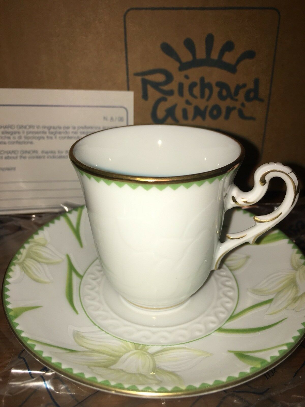 Sei Tazze Caffe Con Piattino Museo