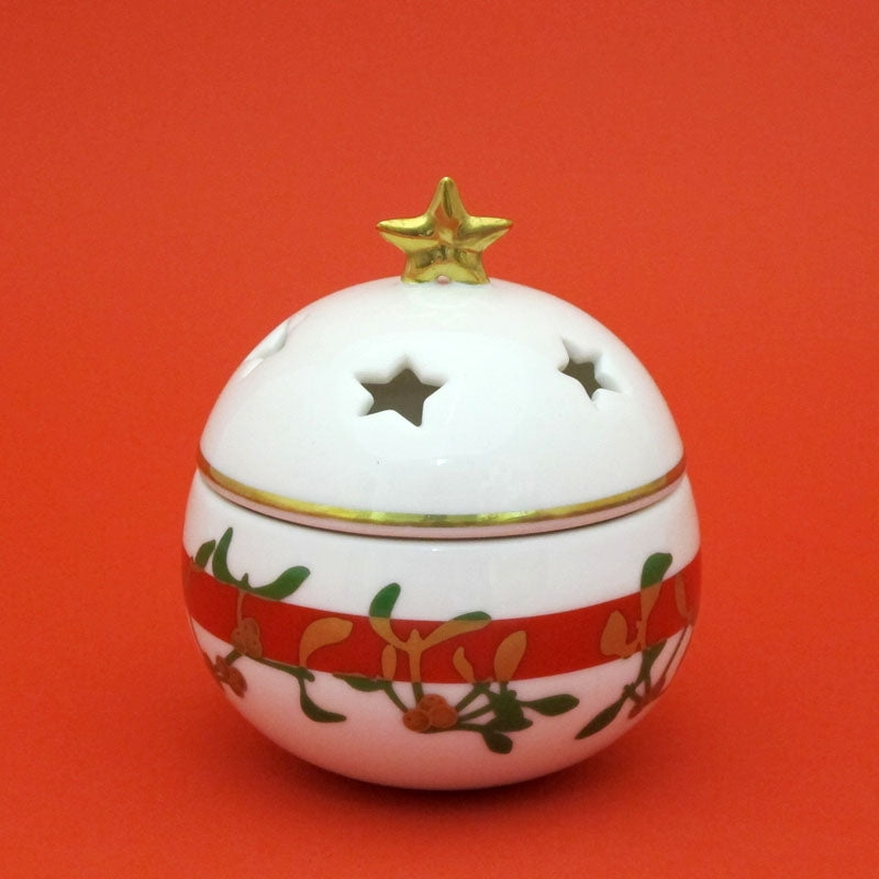 Portacandela Natale Con Candela Mangiafumo