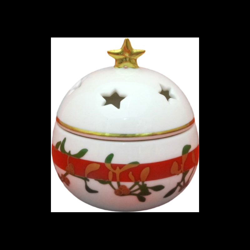 Portacandela Natale Con Candela Mangiafumo