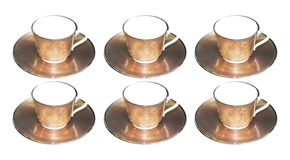 Sei Tazze Caffe Con Piattino Lago Vanitas