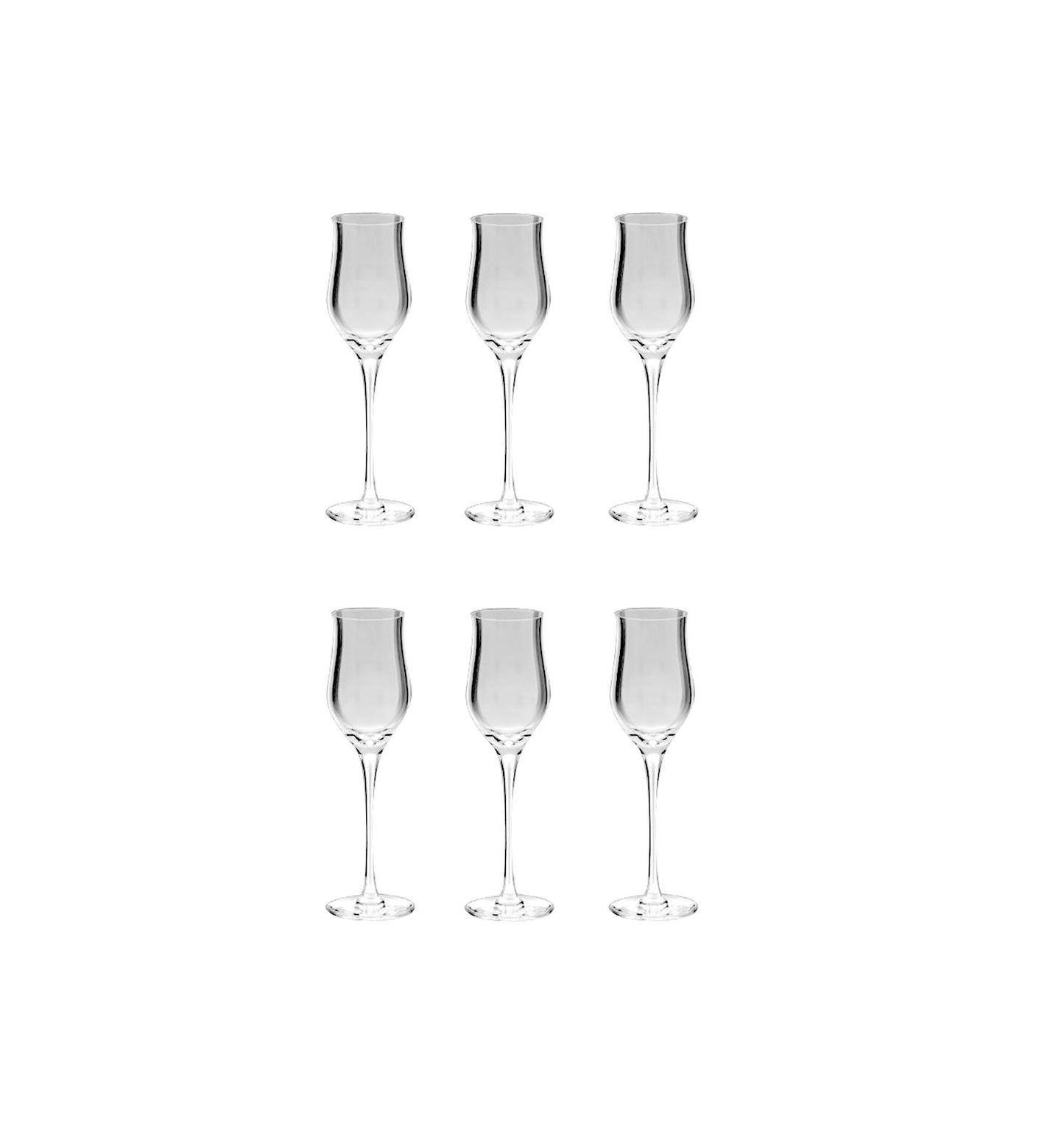 Sei Calici Grappa In Cristallo Ginori 1735