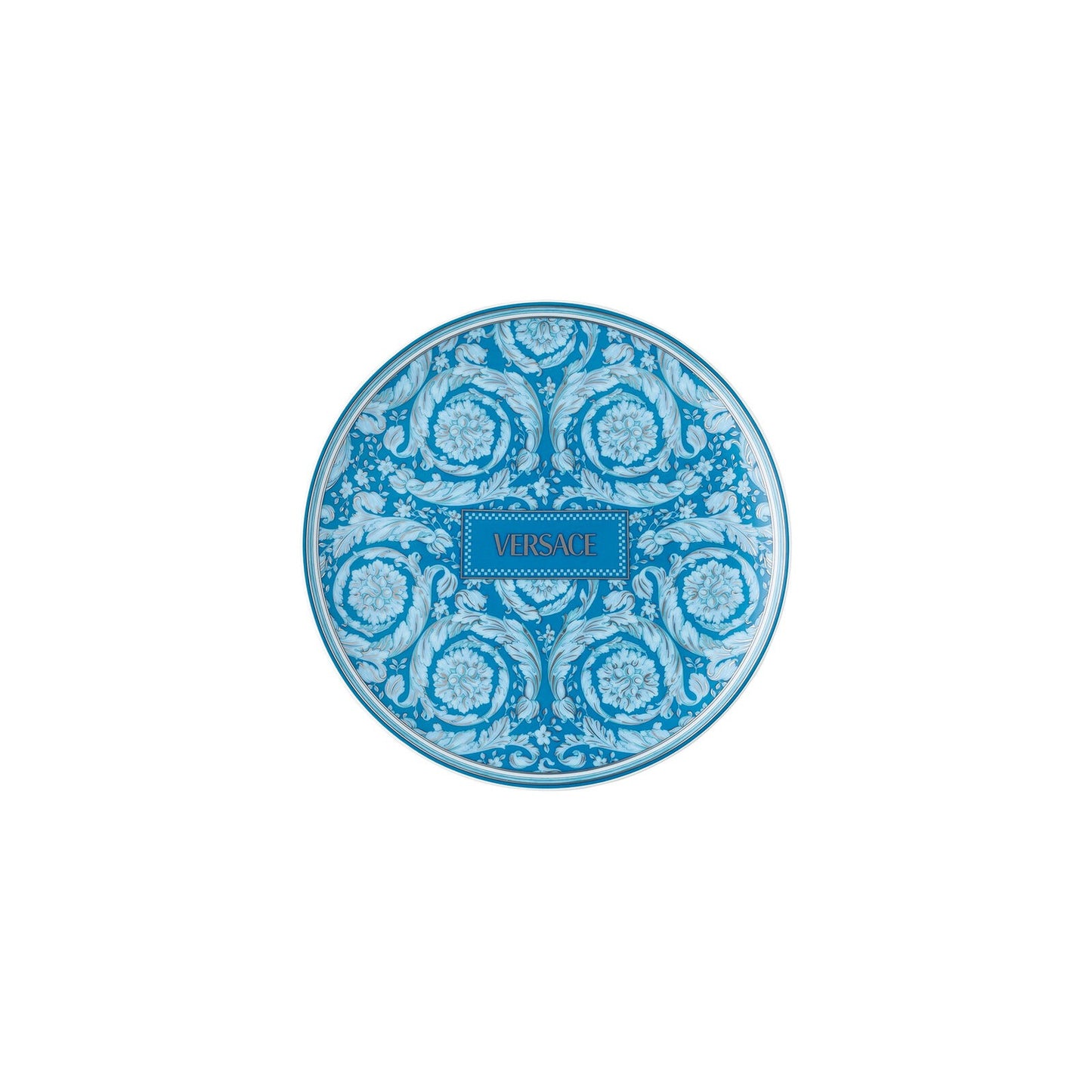 Barocco Teal Piatto piano cm 17