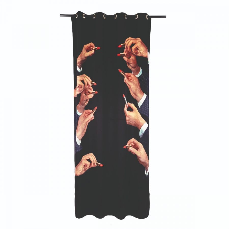 Tenda In Poliestere Toiletpaper Lipsticks Black