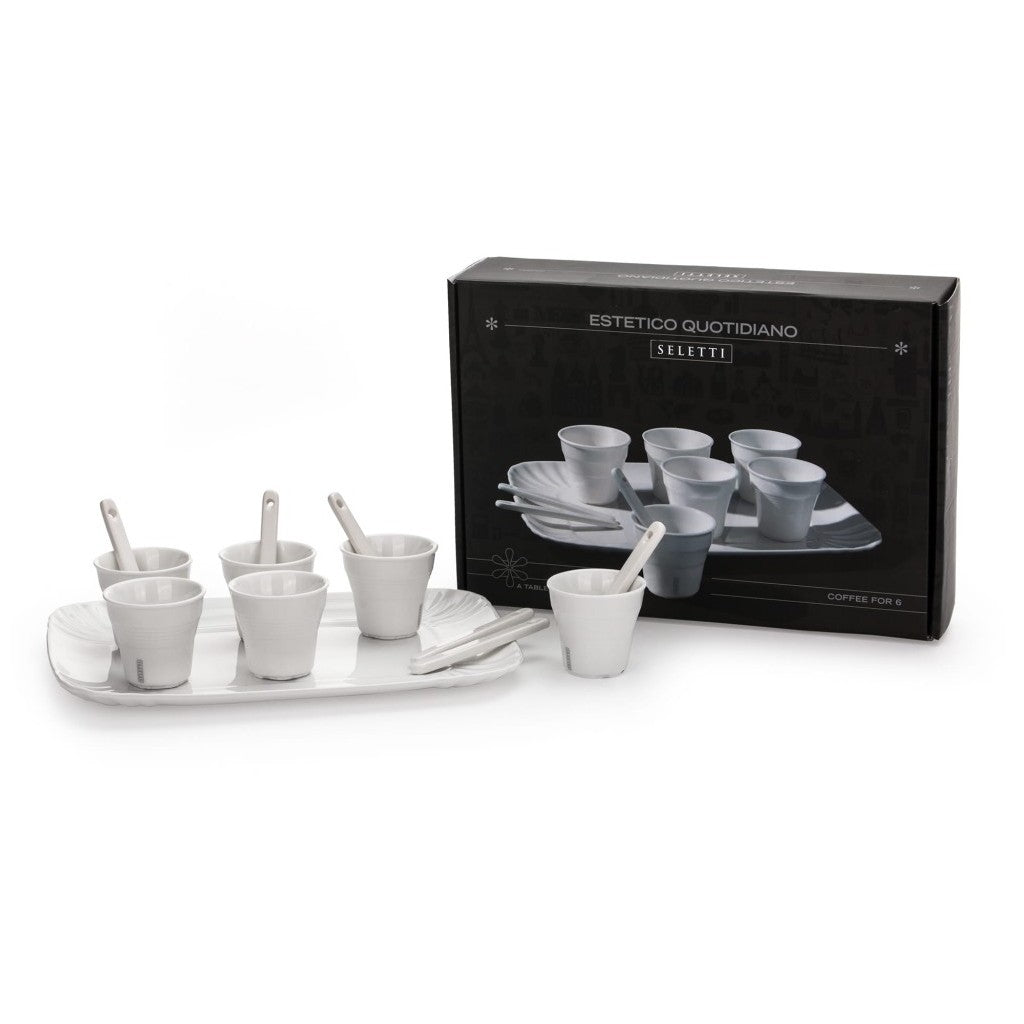Set: 6 Bicchierino Caffe`+6 Palettine+1 Vassoio