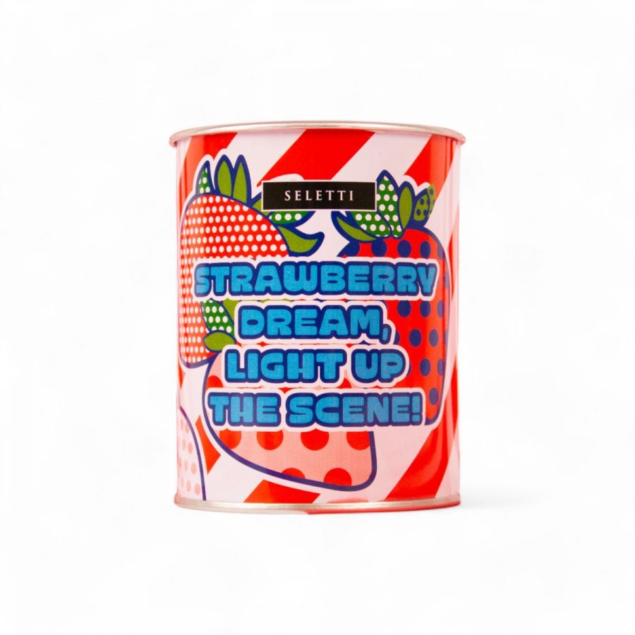 Candela Flirty Glow In Cera E Latta Ø 7,5 H. 9,7 Cm - Strawberry
