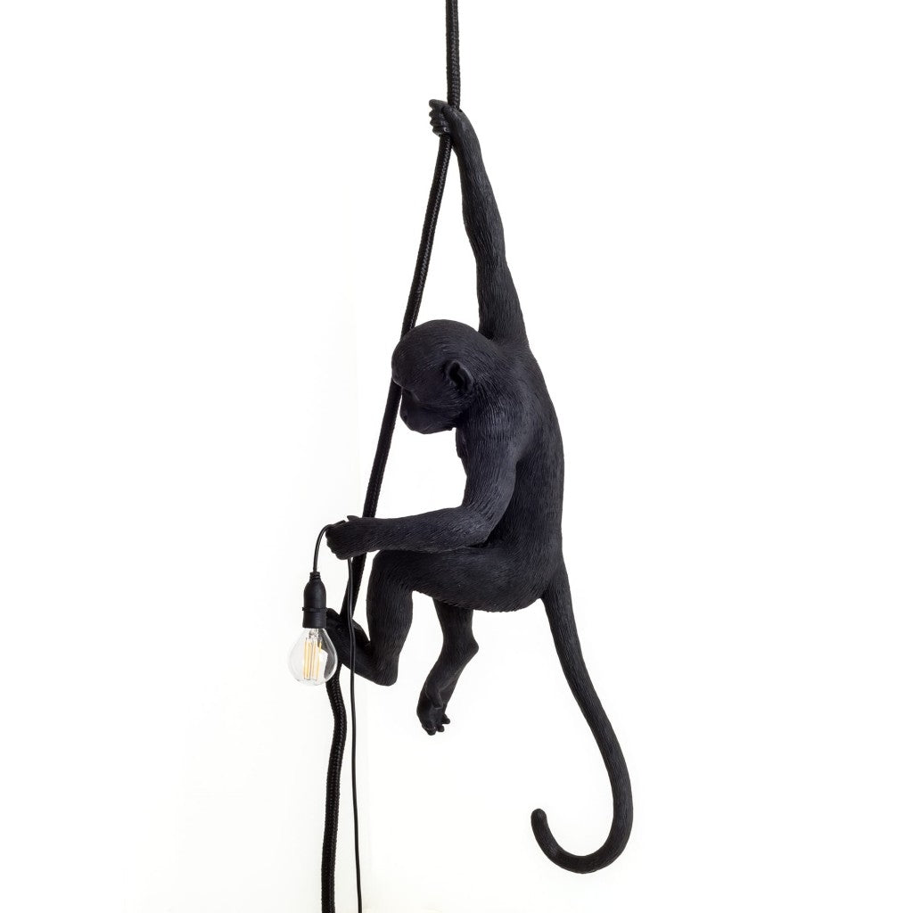 Lampada In Resina Monkey Lamp-Outdoor-Black Seletti
