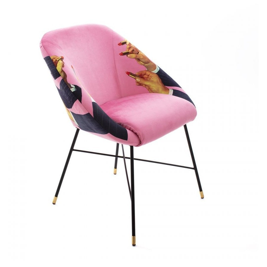 Sedia Imbottita Toiletpaper - Lipsticks Pink Seletti