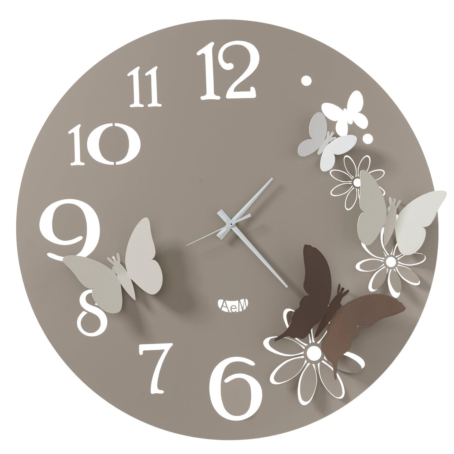 Orologio da parete particolare Butterfly Flowers grande Arti E Mestieri