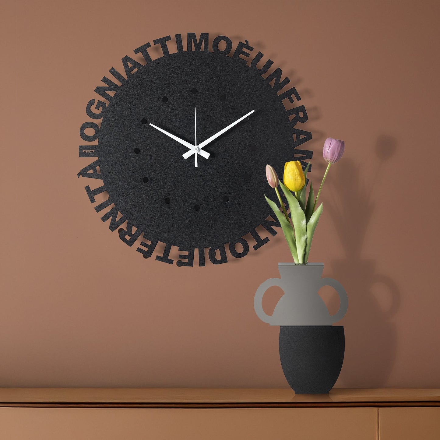 Orologio da parete minimal Wordshow Arti E Mestieri