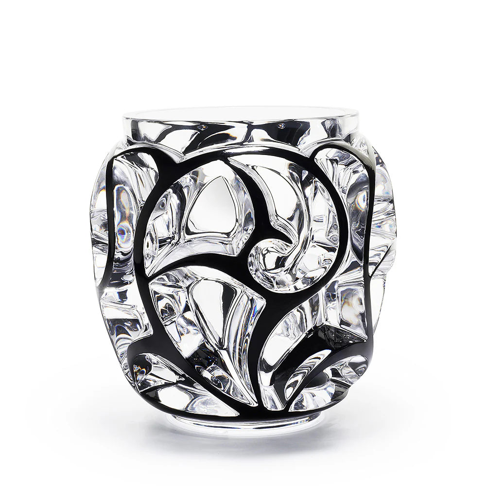 Tourbillons Vaso Grande in cristallo smaltato nero