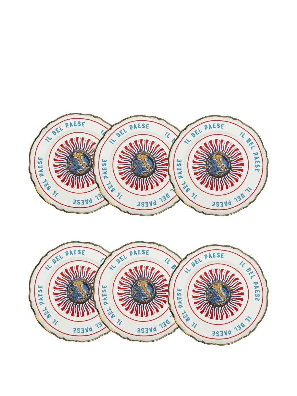 Set 6 piatti piani Italia