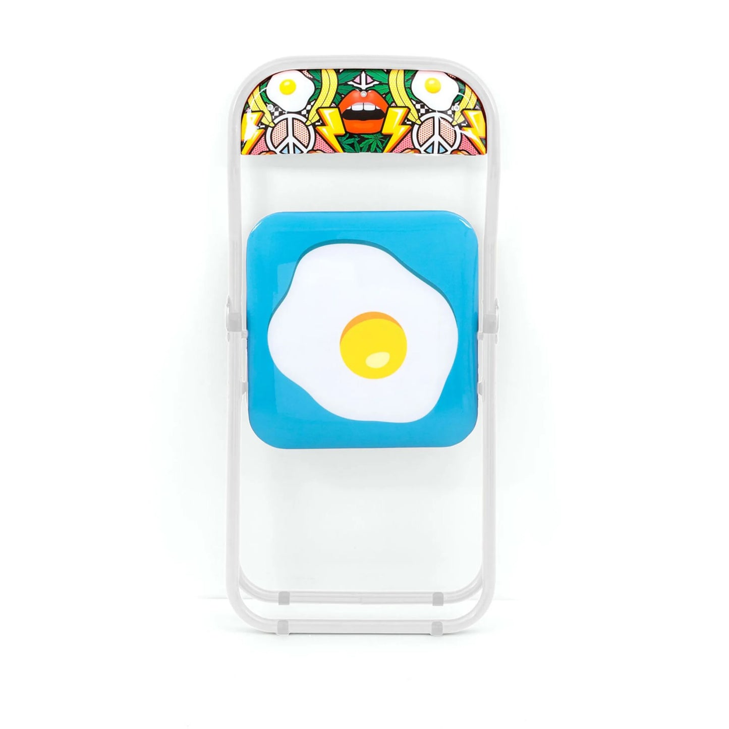 Set 2 Sedie Metallo Pieghevole Egg