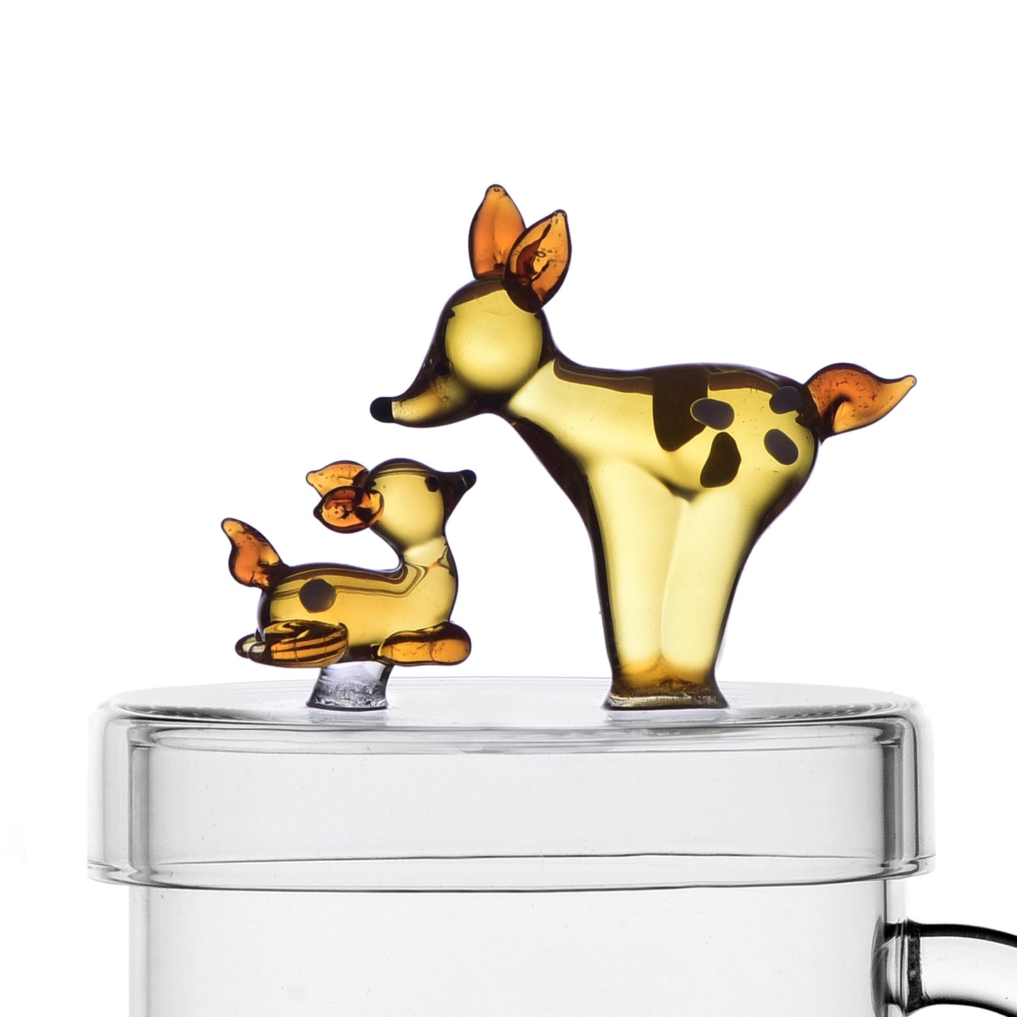 Mug con coperchio famiglia cerbiatti