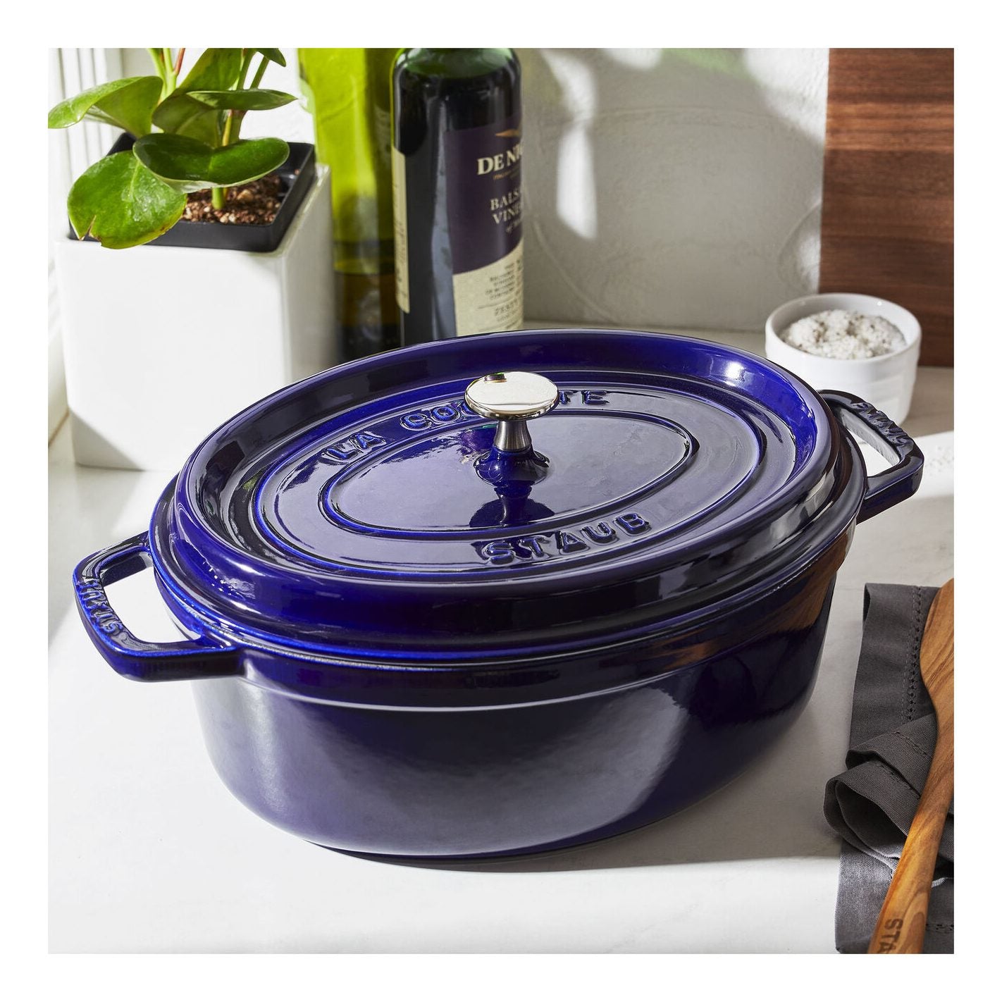 Cocotte ovale blu 31cm
