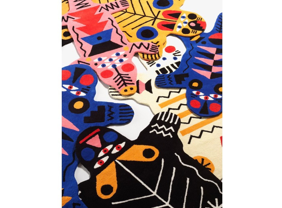 Tappeto Oggian Crocopink Medium Qeeboo Qeeboo