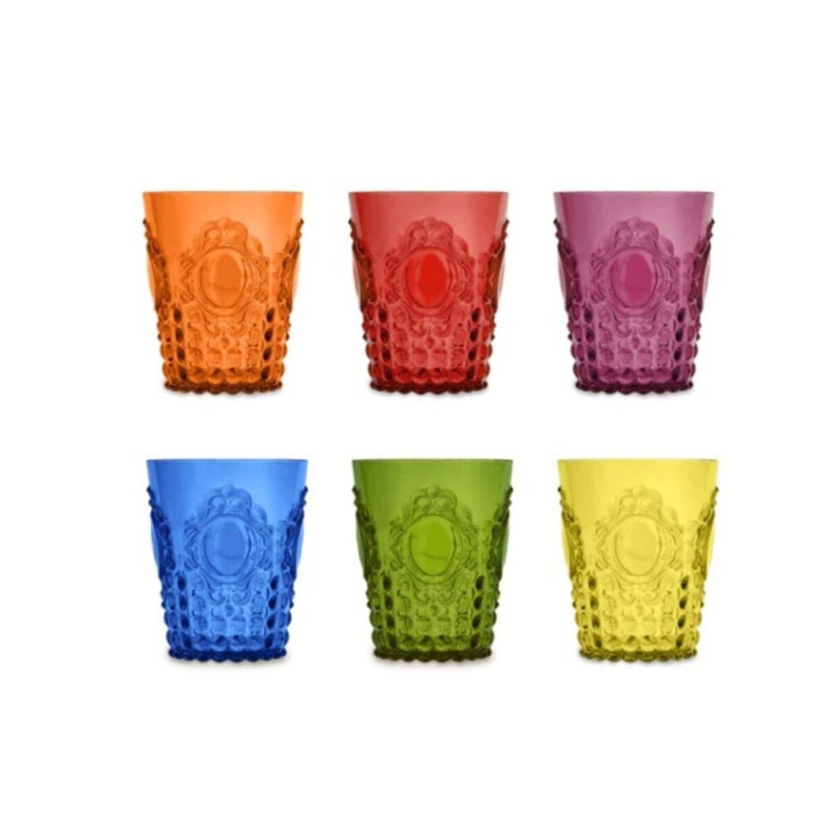 Set 6 Bicchieri acqua multicolor
