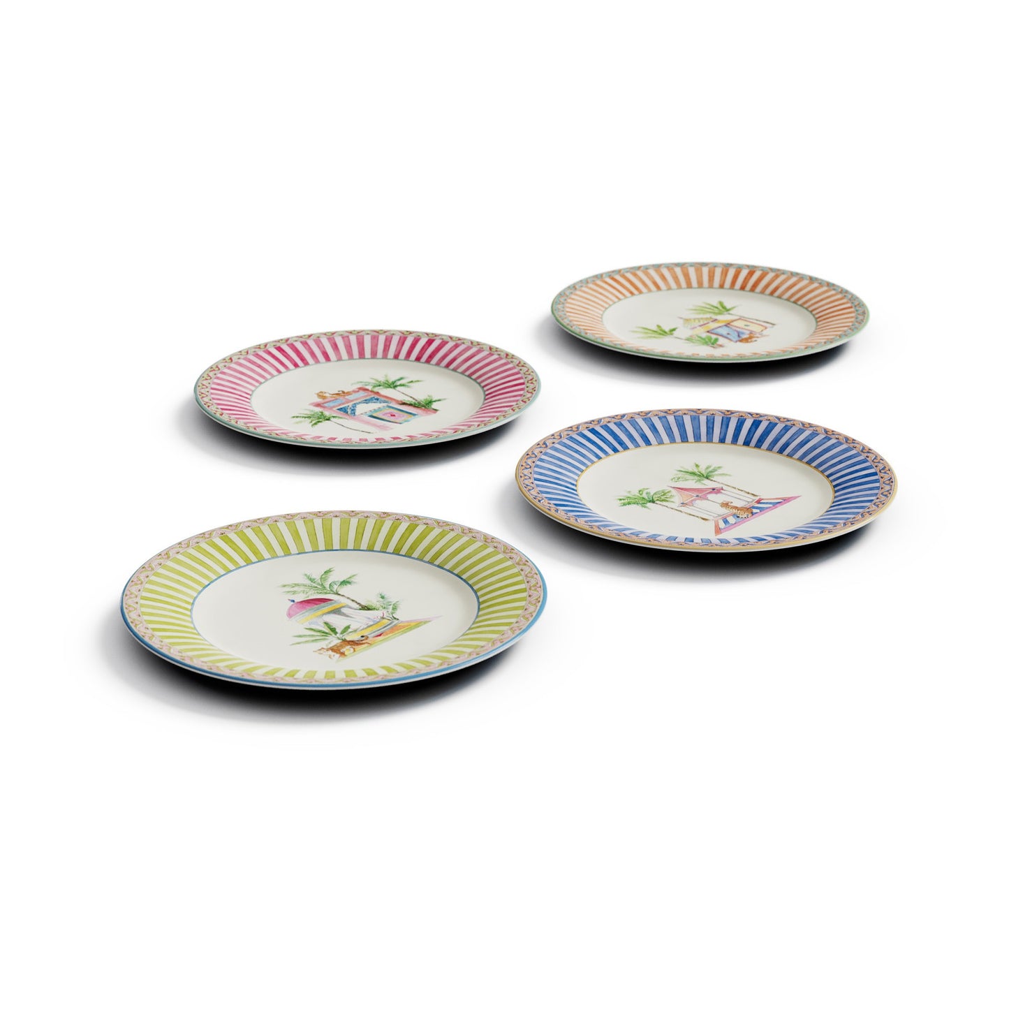 set di 4 piatti da dessert Sariska Assorted