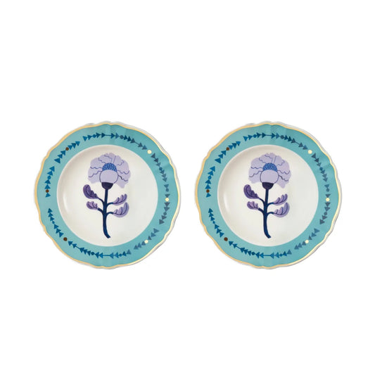 Set 2 piatti fondi peonia 23 cm Bitossi Home