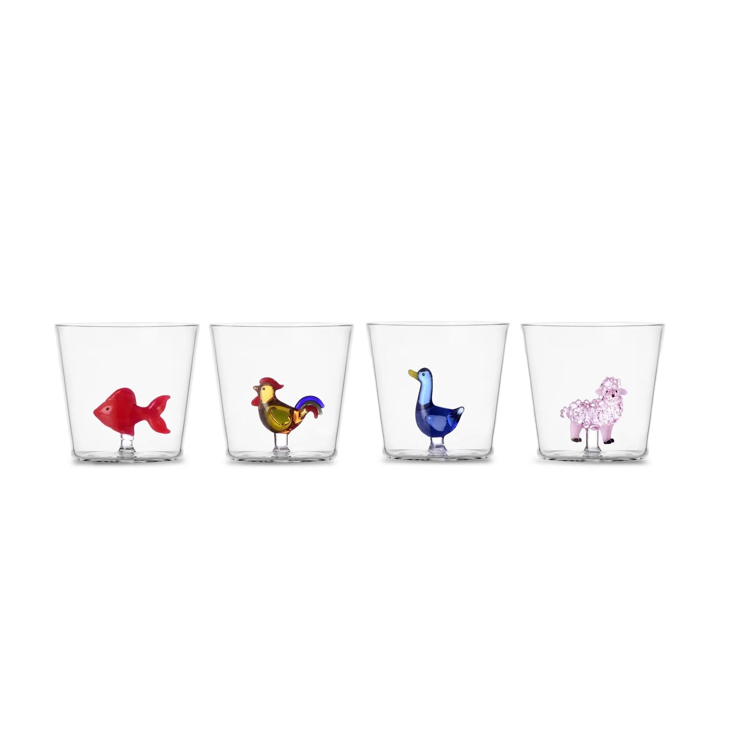 Set 4 bicchieri Animal Farm
