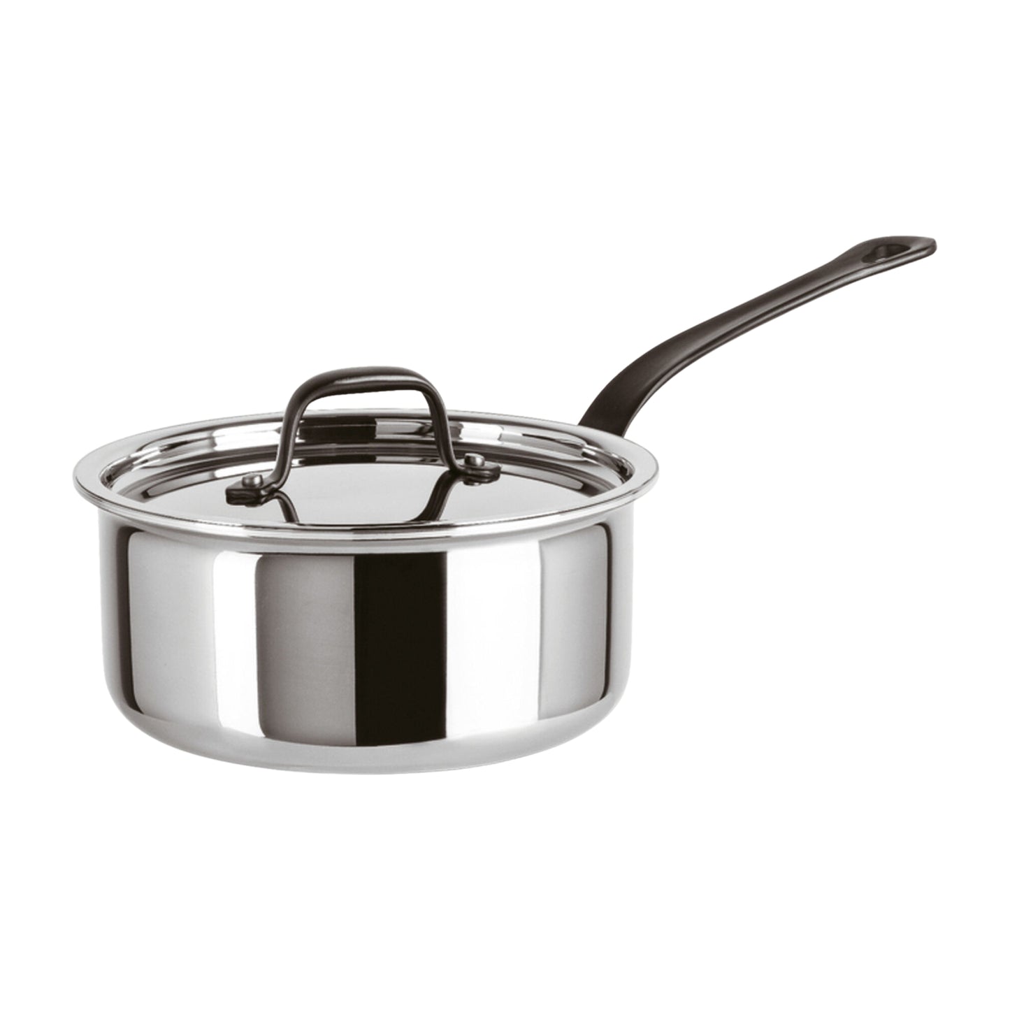Casseruola Alta 1 Manico Con Coperchio Cm 18 Home Chef Inox