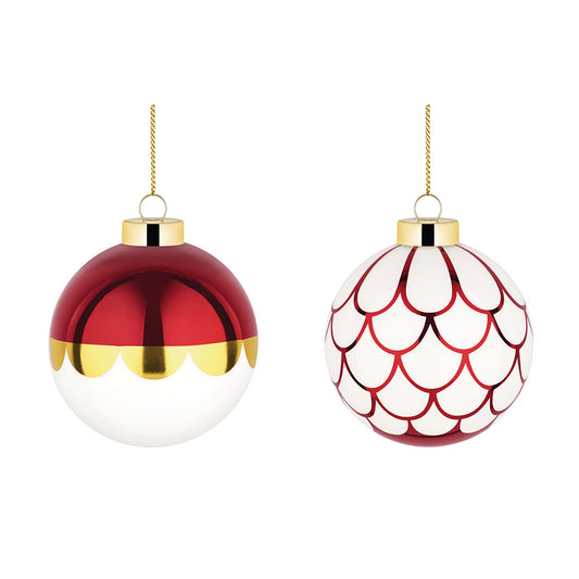 Delight  2 Palle Natale Set4 Alessi