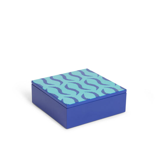 Box Medium Tiger Touch Blue Lisa Corti