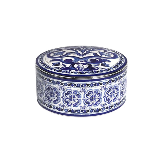 Scatola Rotonda Blu Mediterraneo Dolce E Gabbana