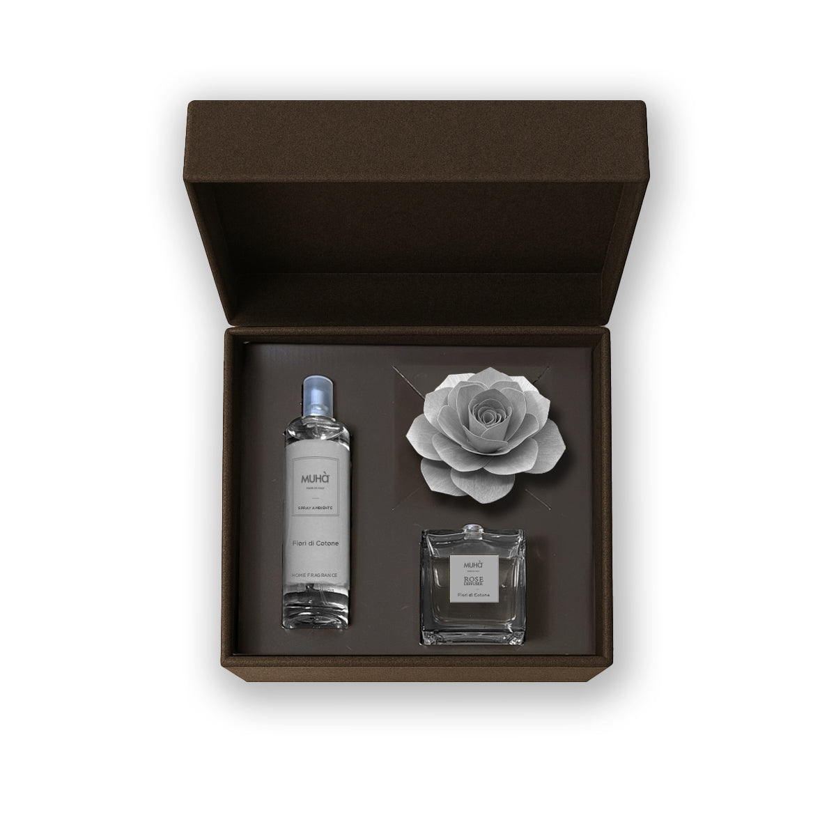 Confezione Rosa 100+Spray 100 Fiori Di Cotone Muha