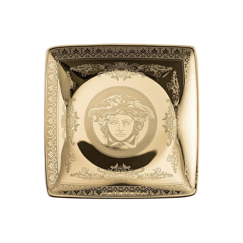 Golden Medusa Coppetta quadra piana 12 cm Versace