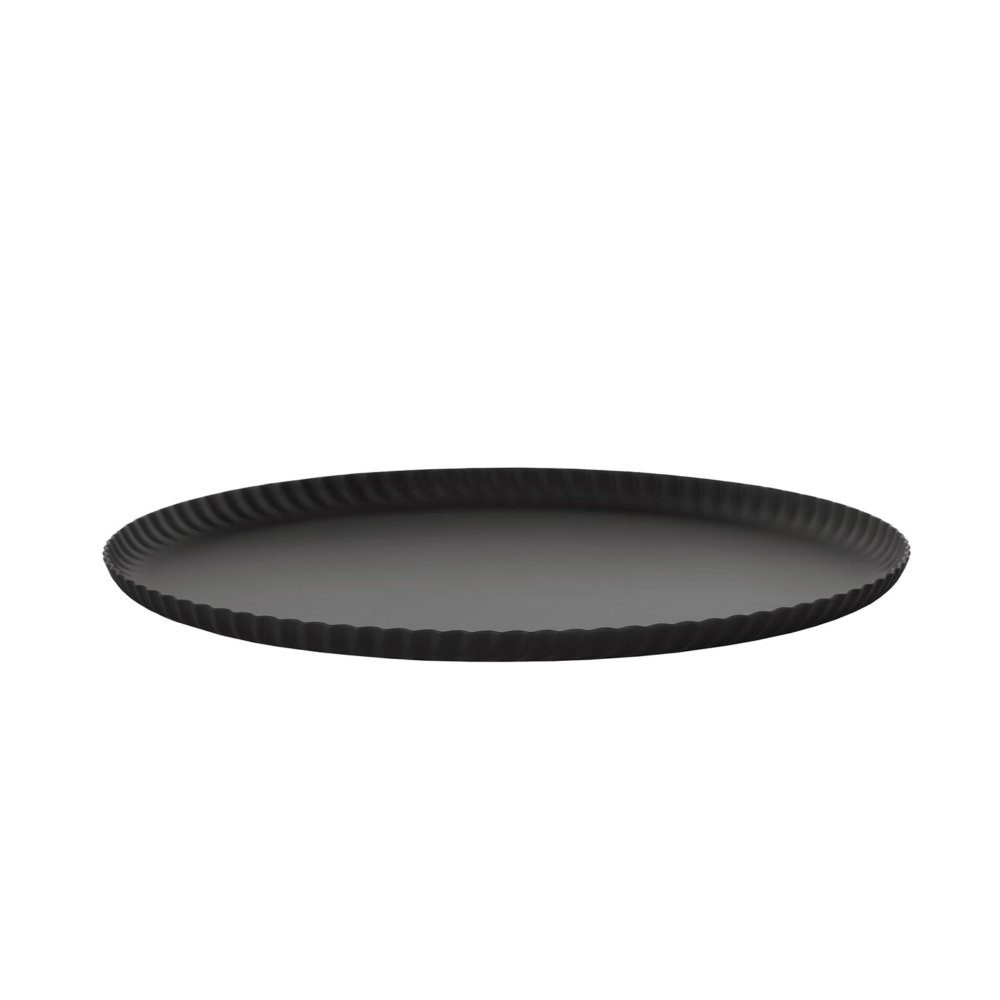 Pleats Vassoio Rotondo Nero Alessi